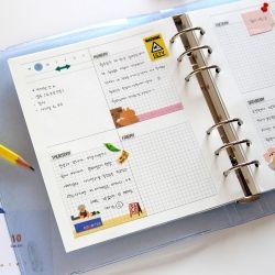 SQUARE DIARY Refill - Weekly, 6Rings 148x172mm