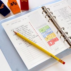 SQUARE DIARY Refill - Study Planner, 6Rings 148x172mm