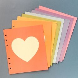 SQUARE DIARY Refill - Deco Heart, 6Rings 148x172mm