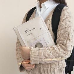 Cottony book pouch