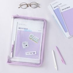 Glitter clear study pouch
