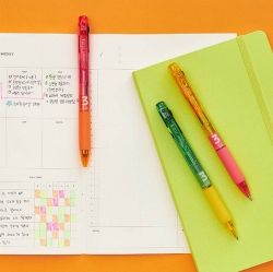 Flip3 Neon Color 3-in-1 Ballpoint Pens – Set of 12