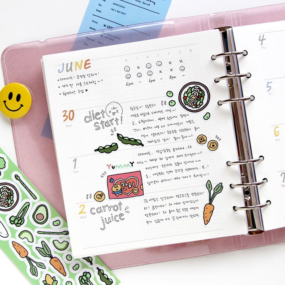SQUARE DIARY Refill - Weekly(Horizontal), 6Rings 148x172mm