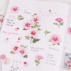 Press Flower Stickers_Rose of sharon