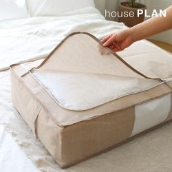 AB Storage Cotton Brown Blanket Organized L