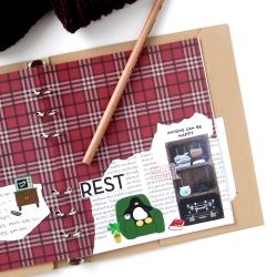 SQUARE DIARY Refill - Muffler Check, 6Rings, 148x172mm