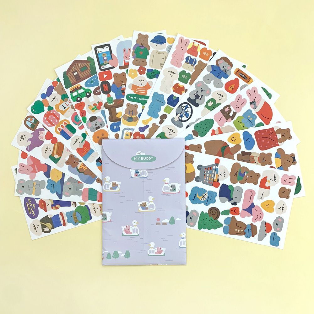 My Buddy Sticker 12Type Set , Paper Version
