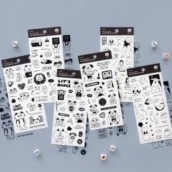 Line Drawing Sticker, Removable