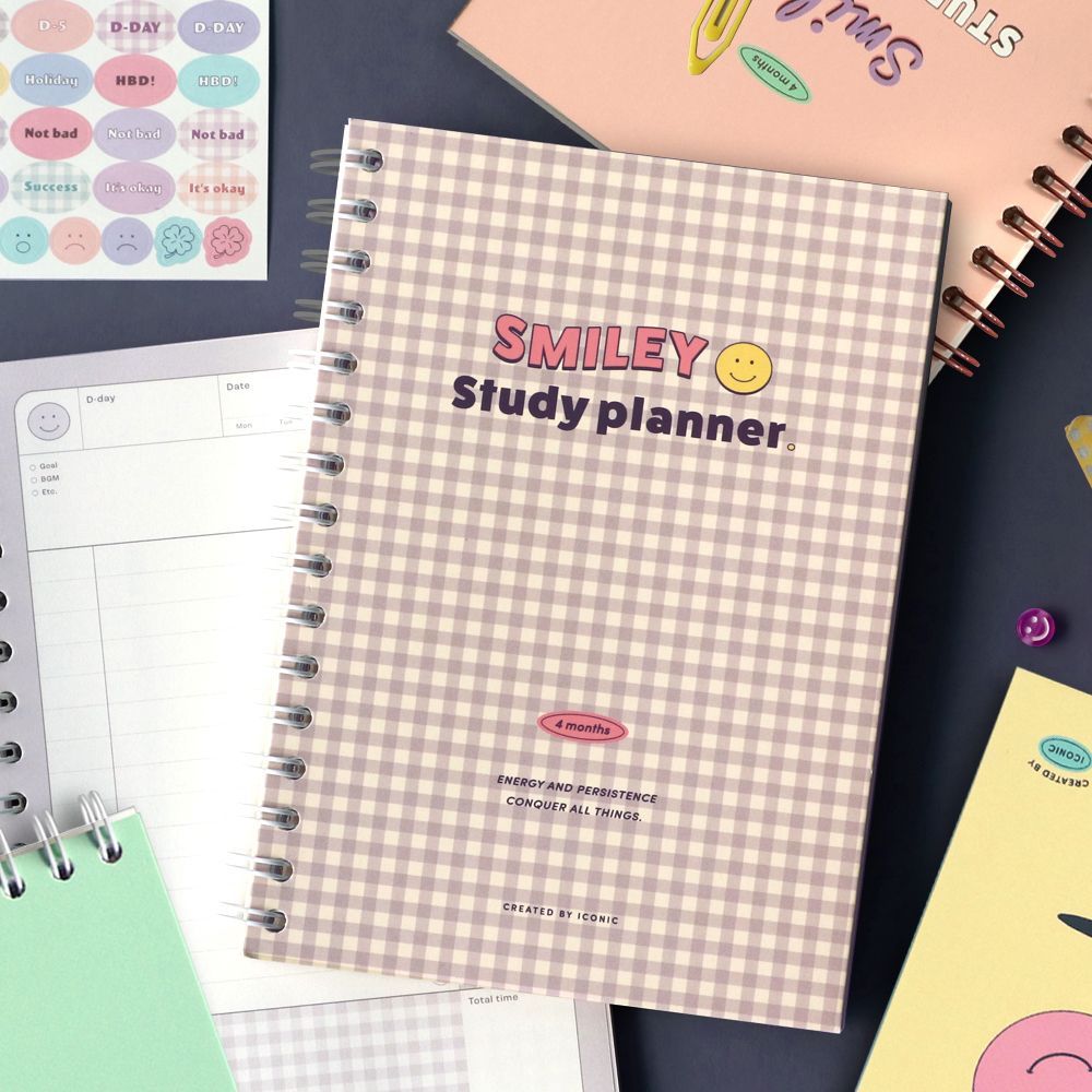 Smiley Study Planner for 4 Months 