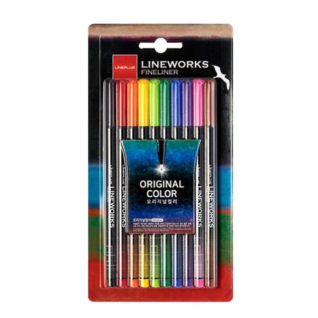 LINEWORKS Fineliner Blister 0.3mm, Original 10Colors 