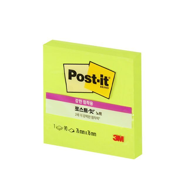 포스트잇 노트 강한점착용 새싹그린 654 (76x76)