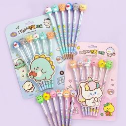 Pocket friends eraser pencil 1set 