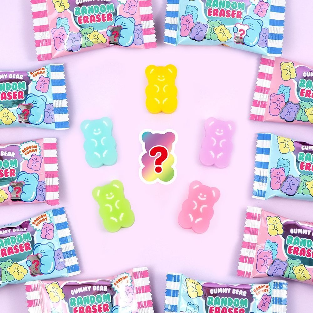 Bear Jelly Erasers, Set of 60