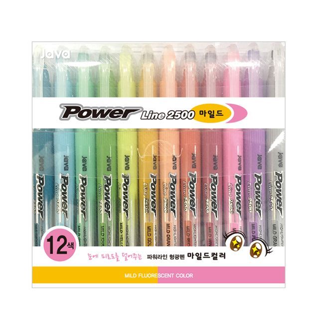 파워라인 마일드 형광펜 12색