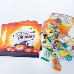 Halloween Treat Plastic Bags with Handle, 5pcs 