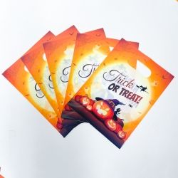 Halloween Treat Plastic Bags with Handle, 5pcs 