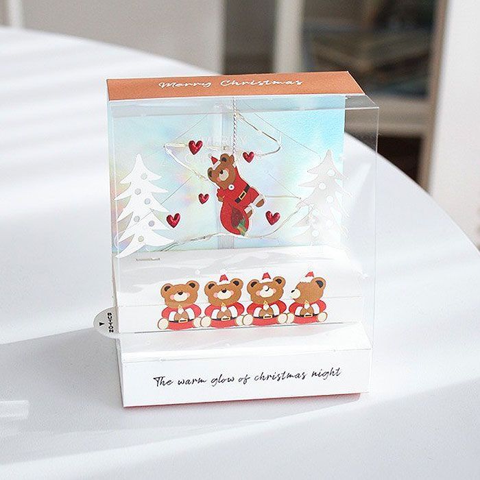 Christmas LED Pop-up Card, Orange 