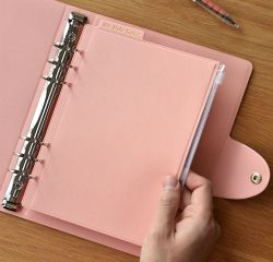 Classy Binder Pocket, 6-rings Binder Cover, A5 Size 