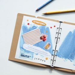 SQUARE DIARY Refill - Acrylic painting, 6Rings, 148x172mm
