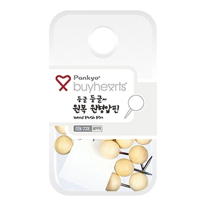 둥글둥글 원목 원형압핀 WPPR