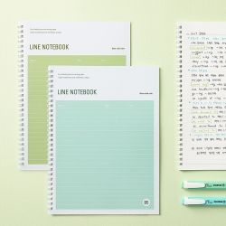 Color Energy Lined Notebook B5, Set of 8 with Slim Ballpoint Pens 