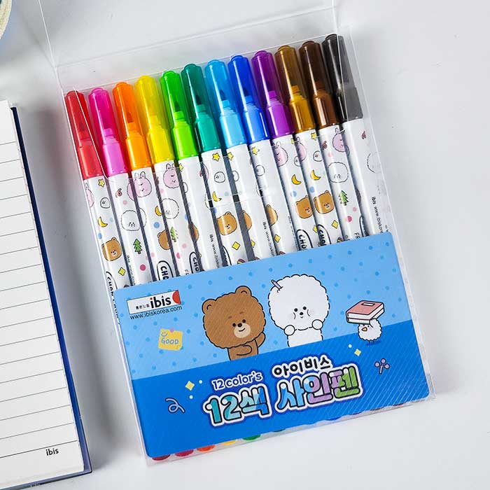 12 Colored Marking Pen_Blue
