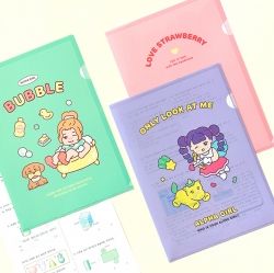 Elementary School Alpha Girl L-Holder 1ea, for A4 Papers 