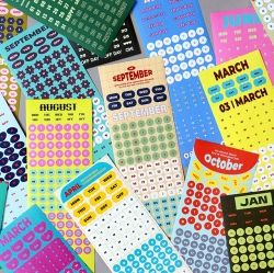 Gibon 24 Sheets Month,Week,Day Sticker Pack 24ea