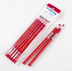 Colored Pencil Red Color for Glass, 5pcs 