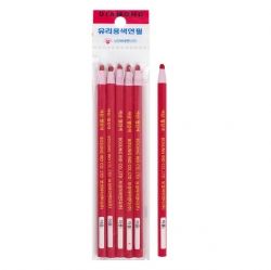 Colored Pencil Red Color for Glass, 5pcs 