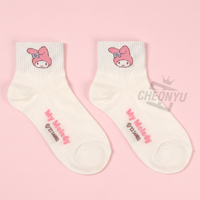 마이멜로디 데일리 페이스 양말