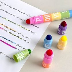 Block Solid 6 Colors Highlighter (set of 24)