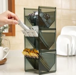 INOMATA Tea Time Rack - Clear Black