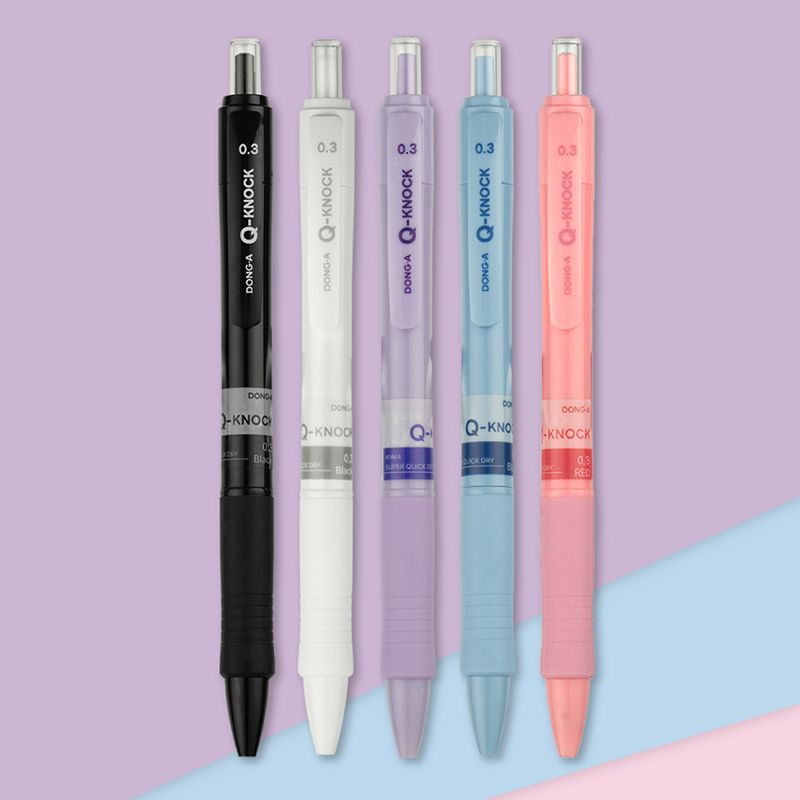 Q-KNOCK Quick Dry Ink Pen 0.3mm (12pcs 1set)