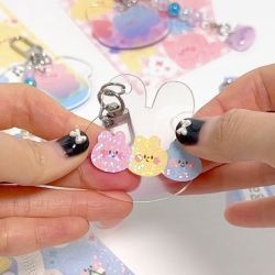 DIY Acrylic key ring, Random
