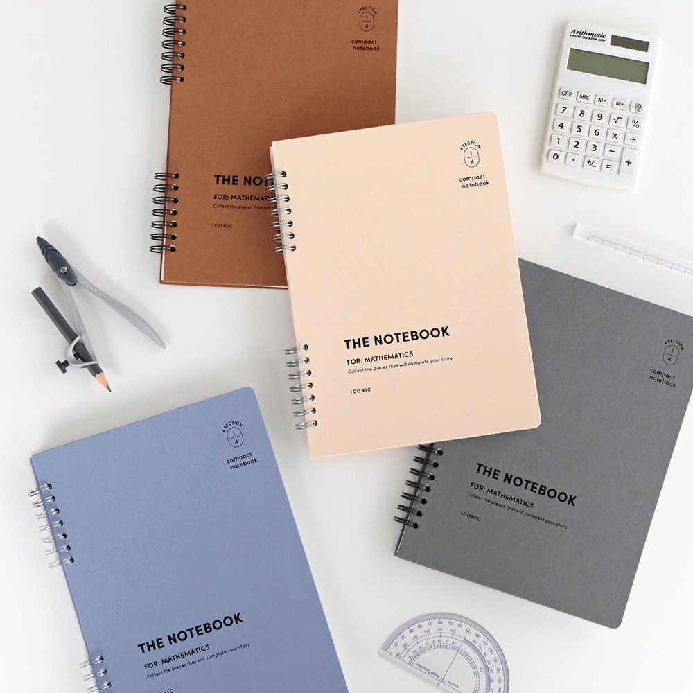 Compact A5 Math Exercise Book with 4 Column 