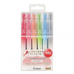 FRIXION Light Natural Color 6-Color Highlighter