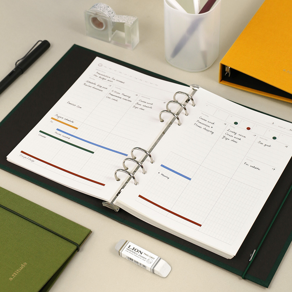 a.ttitude 6-Ring Weekly Planner A5