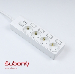 Individual Switch Multi-Tab 4 Outlet 3M