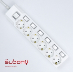Individual Switch Multi-Tab 6 Outlet 1M