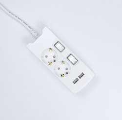 USB Individual Multi-Tab 2 Outlet 1M