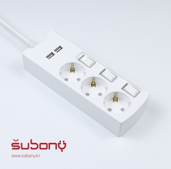 USB Individual Multi-Tab 3 Outlet 1M