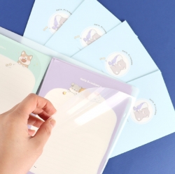 E-rinubgae File Letter Paper with Envelop Set Die Cutting