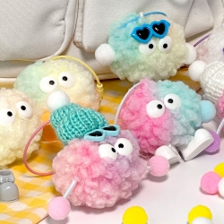 DIY Pompom Doll Keyring Kit, Random