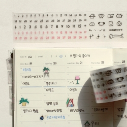 monthly number kisscut (40mm)