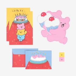 Jelly Bear Shaped Letter paper- 01 Birthday
