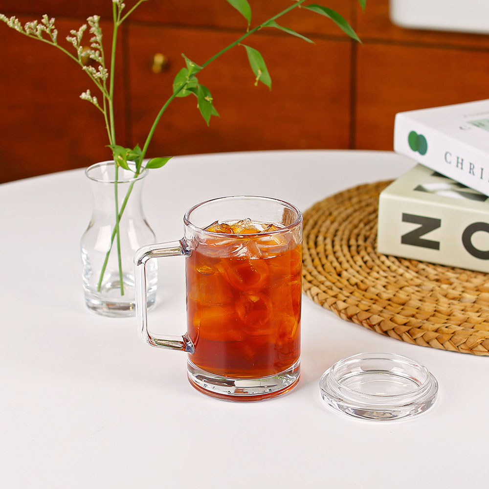 뚜껑 세트 베이직 손잡이컵 380ml (1P)