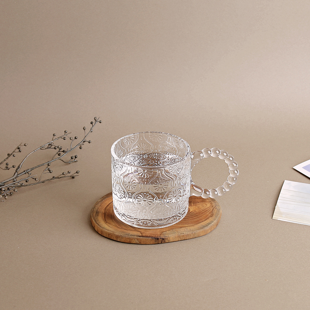 유니크 구슬 손잡이컵_엔틱 320ml (6개 1세트)