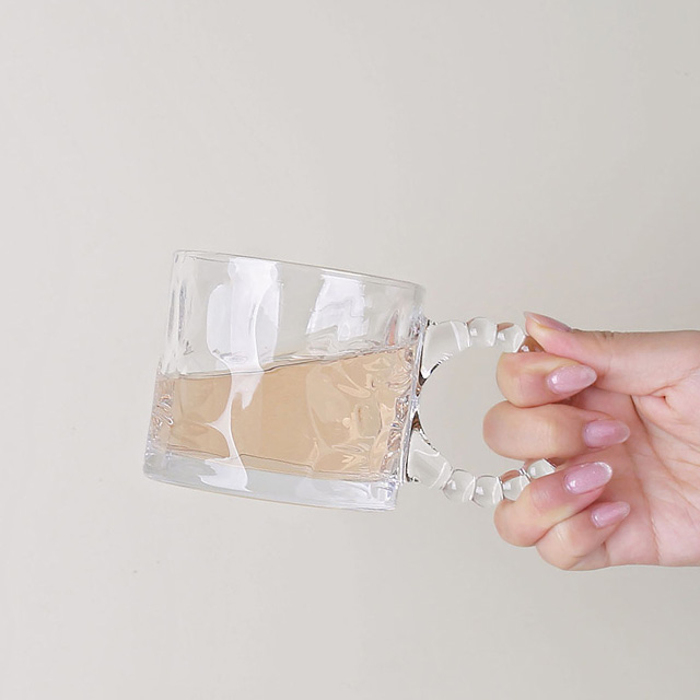 유니크 구슬 손잡이컵_아이스 320ml (6개 1세트)