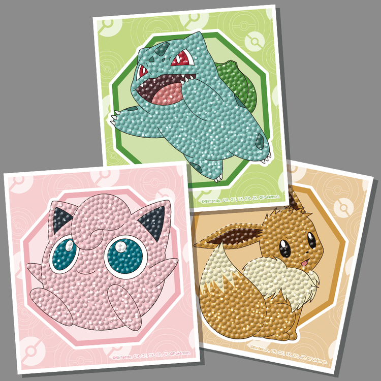 Diamond Painting Sticker 3 types_Pokemon Hello Friends